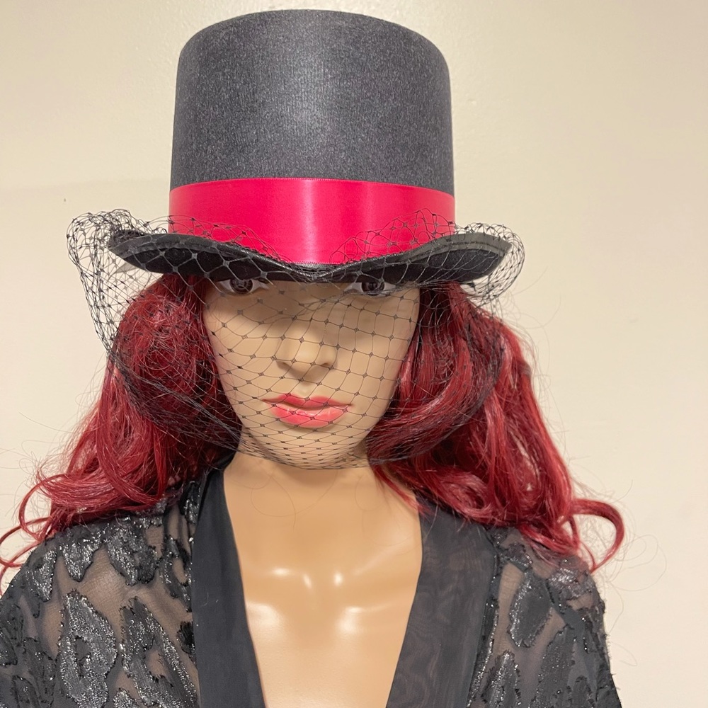 Cylinder hat/ costume accessory. Made in USA.